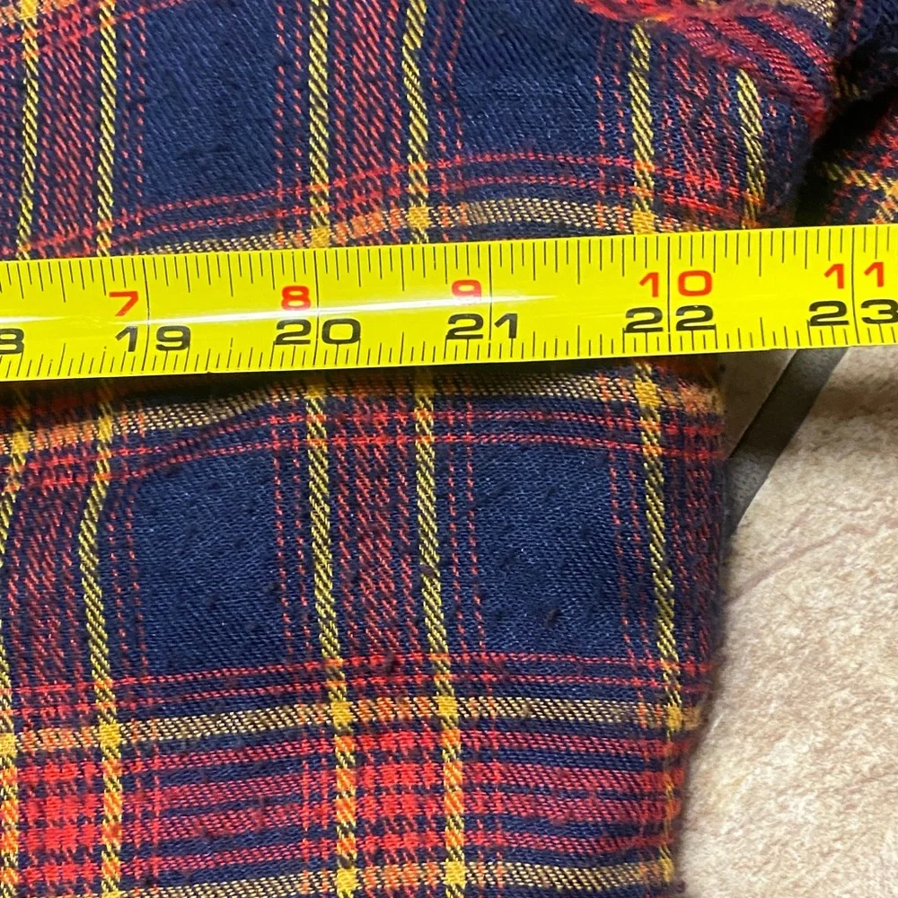 Men’s XL BTC Vibrant Multicolor Plaid Shacket Outdoor Fall Camping Gorpcore